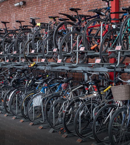 Stadsområden Cykelparkering